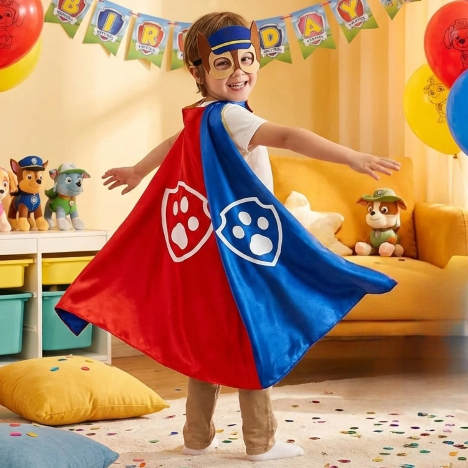 Paw Patrol Kids Cosplay Costume Set Includes Mask And Cloak Ideal for Halloween Birthday Parties Cartoon Character Gift
Paw Patrol Kids Cosplay Costume Set Includes Mask And Cloak Ideal for Halloween Birthday Parties Cartoon Character Gift