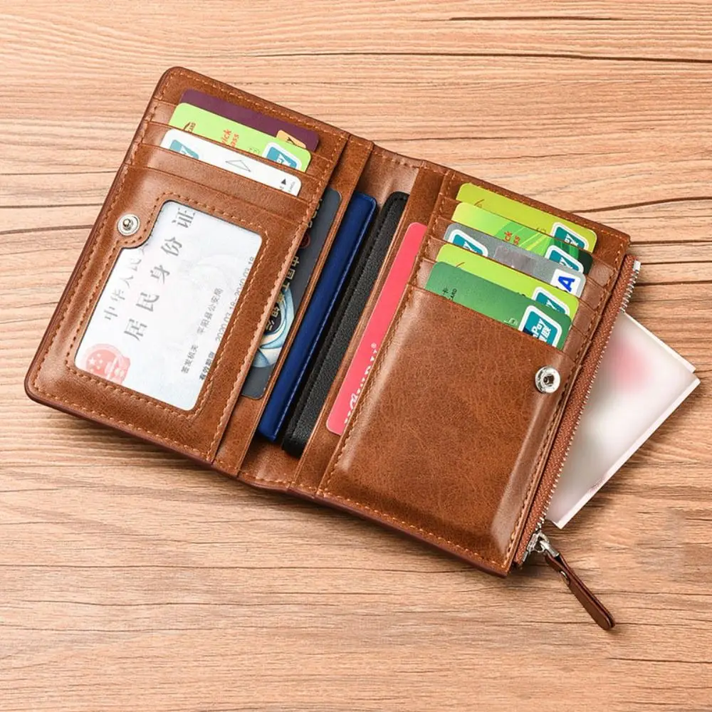Vintage Multi-position Men's Short Wallet Thin Korean Style PU Card Bag ID Card Holder Coin Pocket Leather Coin Pocket Male
Vintage Multi-position Men's Short Wallet Thin Korean Style PU Card Bag ID Card Holder Coin Pocket Leather Coin Pocket Male