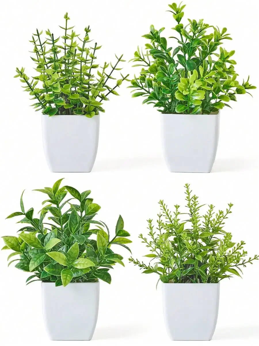 4pcs Potted Plants Artificial Plants Mini Artificial Green Potted Plants Eucalyptus Green Grass Plastic Fake Plants Eucalyptus
4pcs Potted Plants Artificial Plants Mini Artificial Green Potted Plants Eucalyptus Green Grass Plastic Fake Plants Eucalyptus