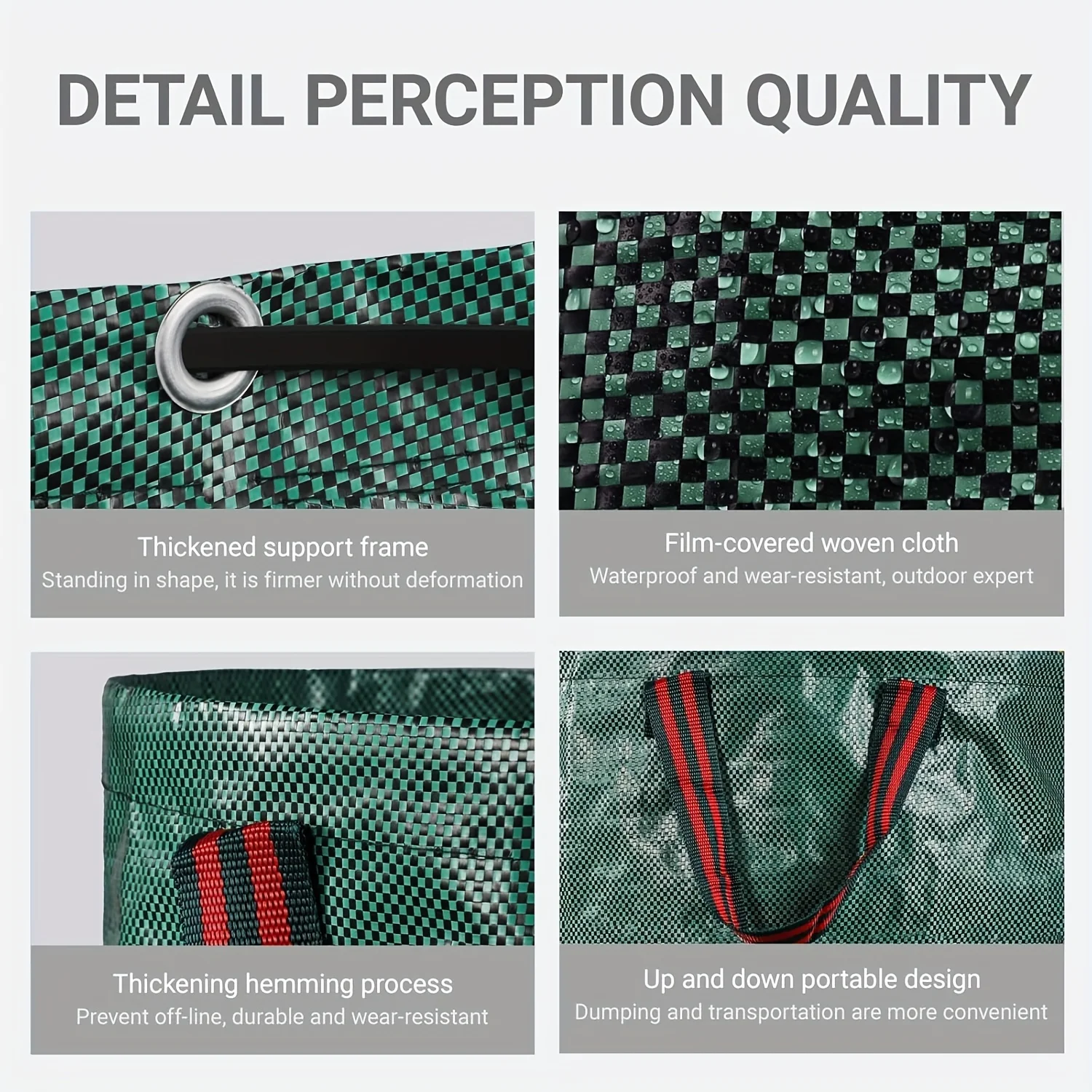 Этот мешок для уборки сада профессионального уровня изготовлен из утолщенной устойчивой к разрыву ткани, специально разработан для ручки острое мусора.
Этот мешок для уборки сада профессионального уровня изготовлен из утолщенной устойчивой к разрыву ткани, специально разработан для ручки острое мусора.