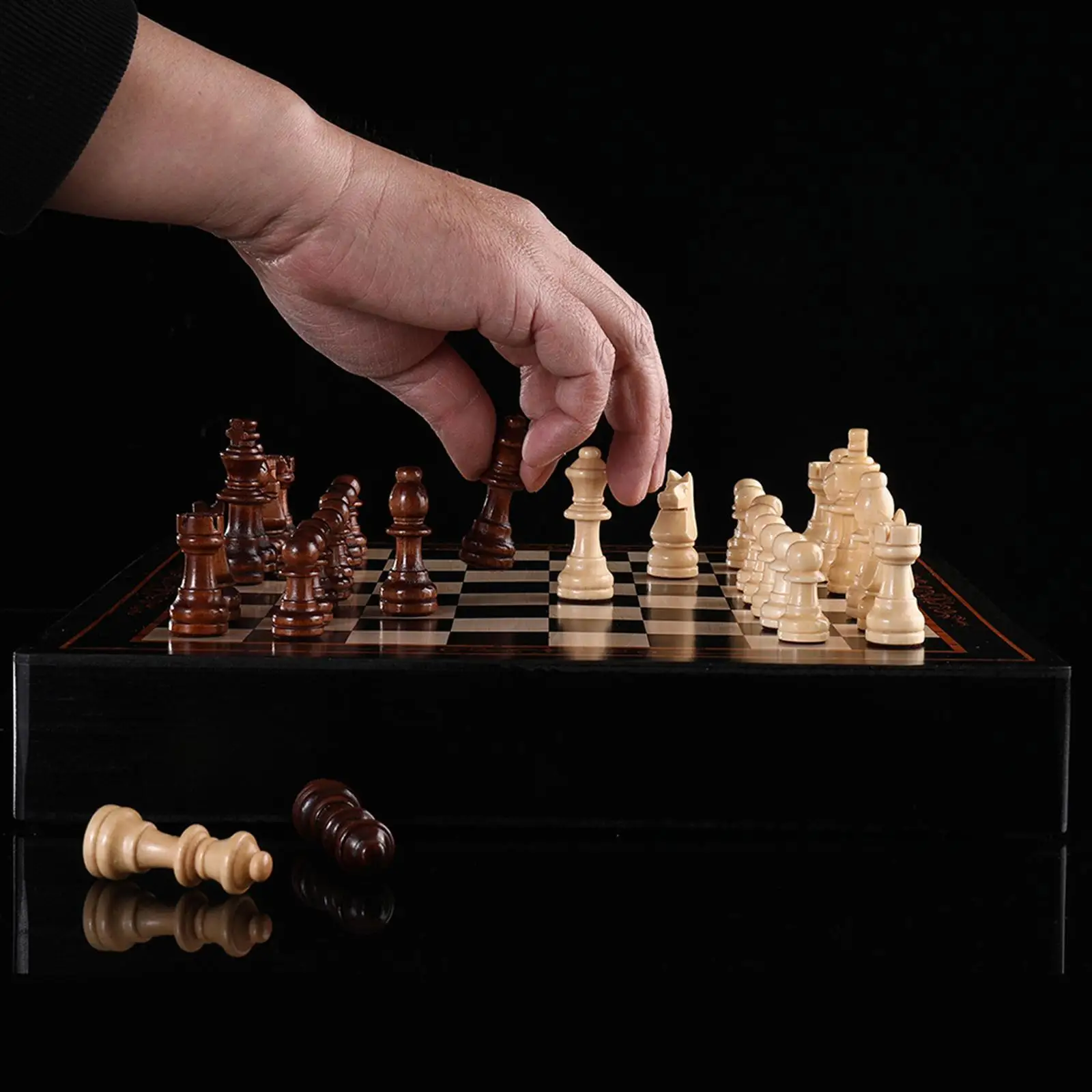 Chess Set Gift Packaging Board Games Chess Sets with 2 Built in Storage Drawers for Indoor Children Adults Chess Lovers Friend
Chess Set Gift Packaging Board Games Chess Sets with 2 Built in Storage Drawers for Indoor Children Adults Chess Lovers Friend