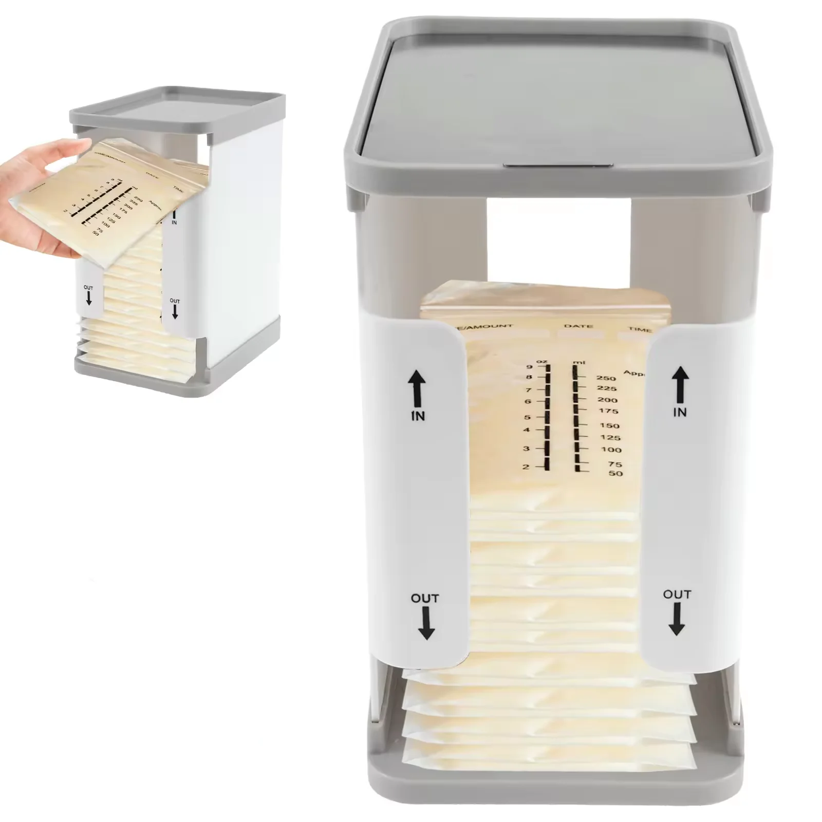 2-in-1 Breast Milk Storage Freezer Box Reusable Breastmilk Storage Bag Convenient Container Case Portable Organiser Reusable
2-in-1 Breast Milk Storage Freezer Box Reusable Breastmilk Storage Bag Convenient Container Case Portable Organiser Reusable