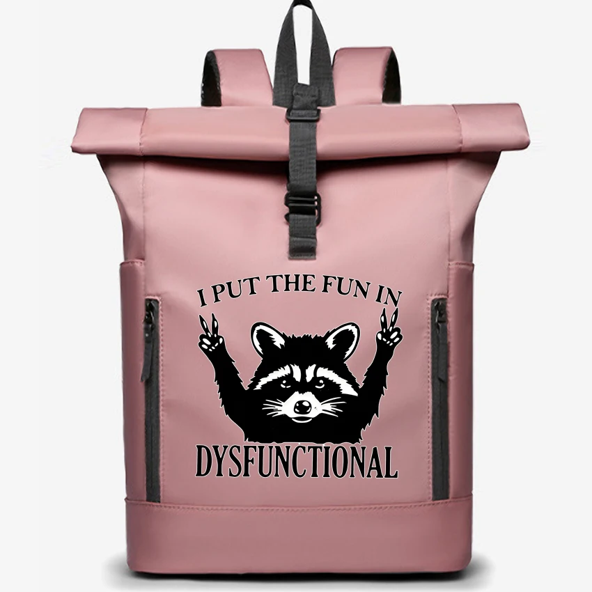 Men Women Business Computer Outdoor Rolled Edge Travel Backpack Cute Raccoon Funny Quotes Print Fashion Commuting Couple Bag
Men Women Business Computer Outdoor Rolled Edge Travel Backpack Cute Raccoon Funny Quotes Print Fashion Commuting Couple Bag