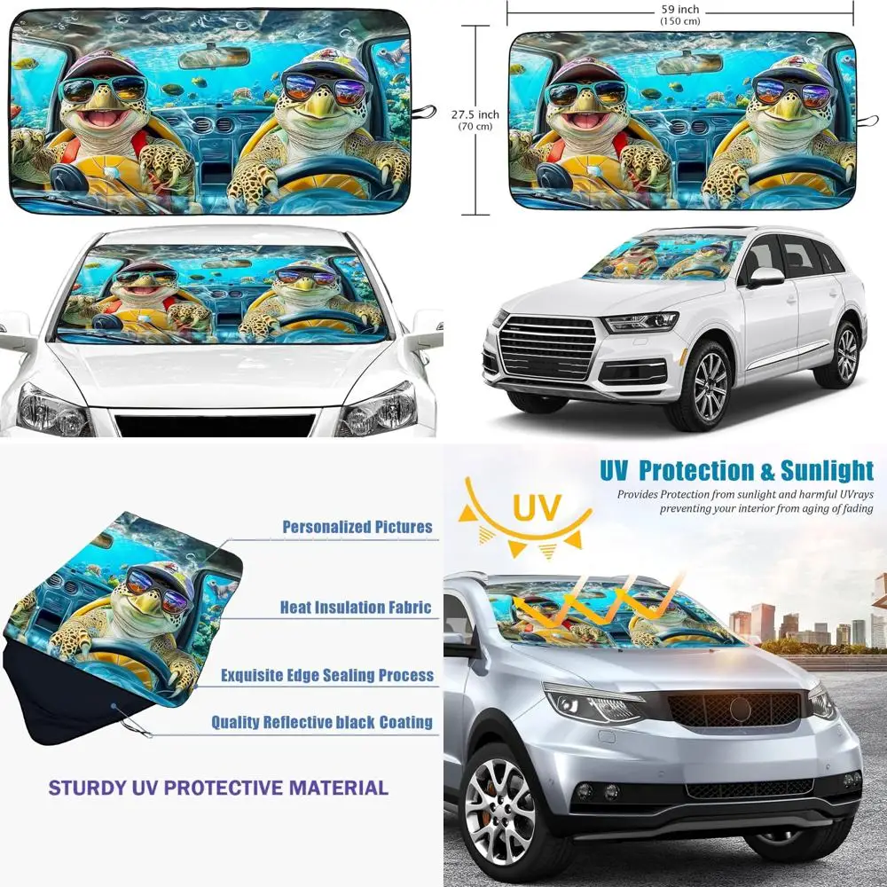 sea turtles car windshield sun shade foldable sunshade front window cover sun visor protector accessories for suv (59x27.5 inche
sea turtles car windshield sun shade foldable sunshade front window cover sun visor protector accessories for suv (59x27.5 inche