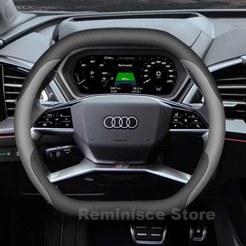 Leather Car Steering Wheel Cover for AUDI Q4 e tron s line Sportback 2021-2027 Auto Steering Wheel Audi Q4 e tron Accessories
Leather Car Steering Wheel Cover for AUDI Q4 e tron s line Sportback 2021-2027 Auto Steering Wheel Audi Q4 e tron Accessories