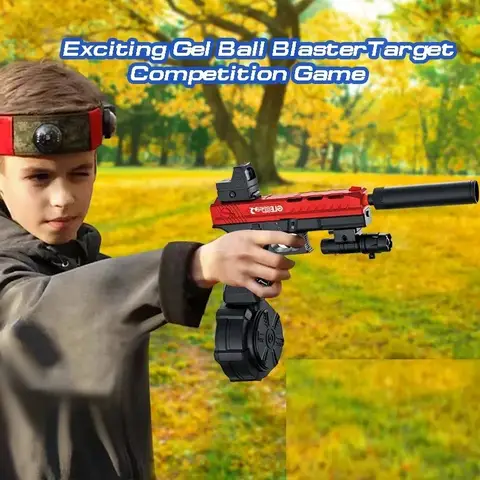 Blaster Gun,Electric Ball Blaster Pistol, High Orbeez Gun Performance Cool Toy Gun, Rechargeable Splatter Ball Toys for Outdoor