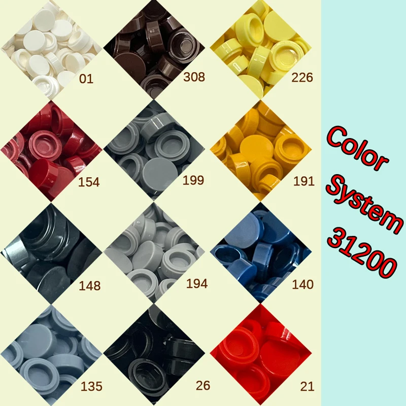 1000pcs 98138 Round Tile 1x1 Round Circle 31200 Color System Pixel Painting Building Block Toy Mosaic Parts
1000pcs 98138 Round Tile 1x1 Round Circle 31200 Color System Pixel Painting Building Block Toy Mosaic Parts