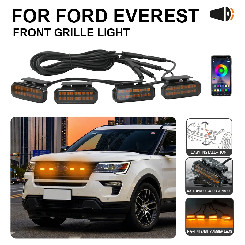 Для моделей Ford Everest, центральная решетка автомобиля, маленький желтый свет, одноцветный светодиод с защелкой, высокая яркость, водонепроницаемый
Для моделей Ford Everest, центральная решетка автомобиля, маленький желтый свет, одноцветный светодиод с защелкой, высокая яркость, водонепроницаемый