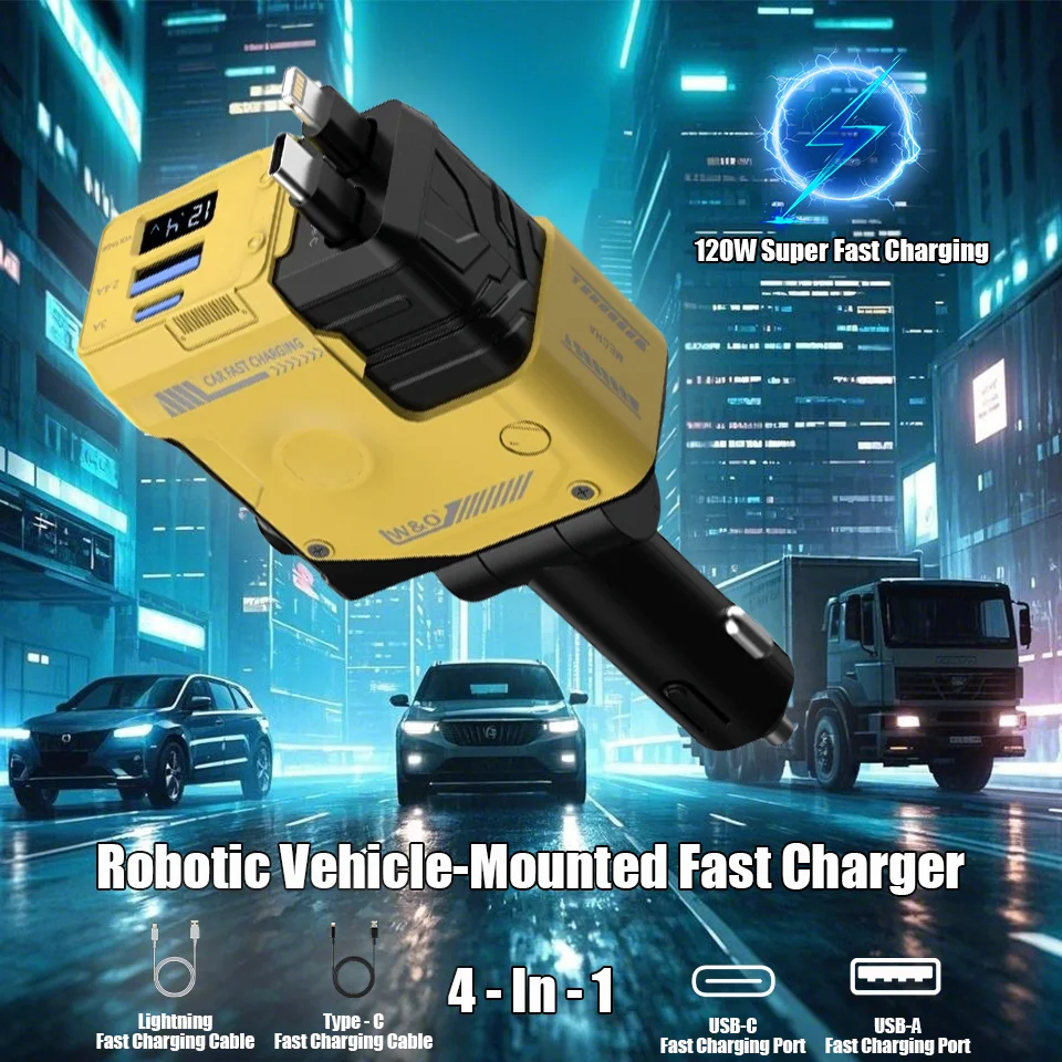 2025 New 120W Car Extendable Charger - Multi-Interface Design for Phones, Tablets, and Smart Watches Cigarette Lighter Adapter
2025 New 120W Car Extendable Charger - Multi-Interface Design for Phones, Tablets, and Smart Watches Cigarette Lighter Adapter