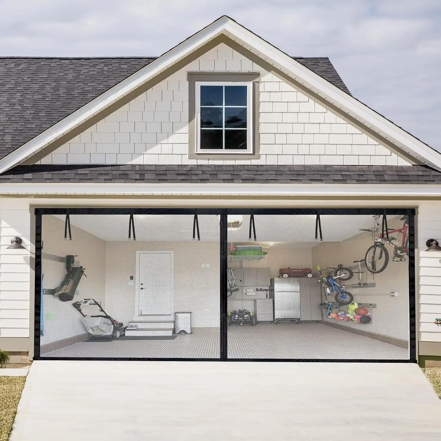Garage Door Screen 16 x 7 Ft for 2-Car Garage, Magnetic Closure for Hands-Free Entry, Heavy Duty Fiberglass Mesh, Durable Wei
Garage Door Screen 16 x 7 Ft for 2-Car Garage, Magnetic Closure for Hands-Free Entry, Heavy Duty Fiberglass Mesh, Durable Wei