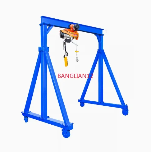 Good Quality With Low Price Mobile Gantry Cranes 1T-5T With Electric Hoist or Hand Block
Good Quality With Low Price Mobile Gantry Cranes 1T-5T With Electric Hoist or Hand Block