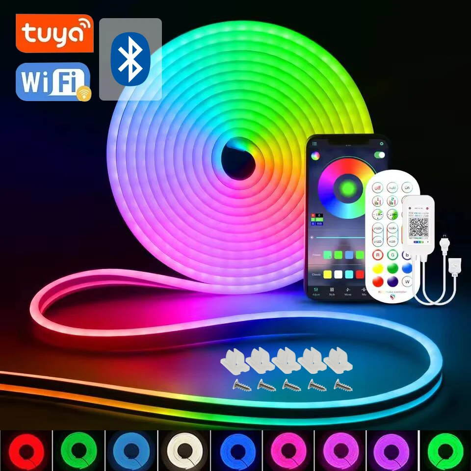 Светодиодная неоновая лента, вилка 5 В, USB 1 м, 2 м, 3 м, 5 м, неоновая светодиодная лента Rgb, водонепроницаемая, гибкая, Tuya, Wi-Fi, Bluetooth, лента для неоновых знаков, веревка
Светодиодная неоновая лента, вилка 5 В, USB 1 м, 2 м, 3 м, 5 м, неоновая светодиодная лента Rgb, водонепроницаемая, гибкая, Tuya, Wi-Fi, Bluetooth, лента для неоновых знаков, веревка
