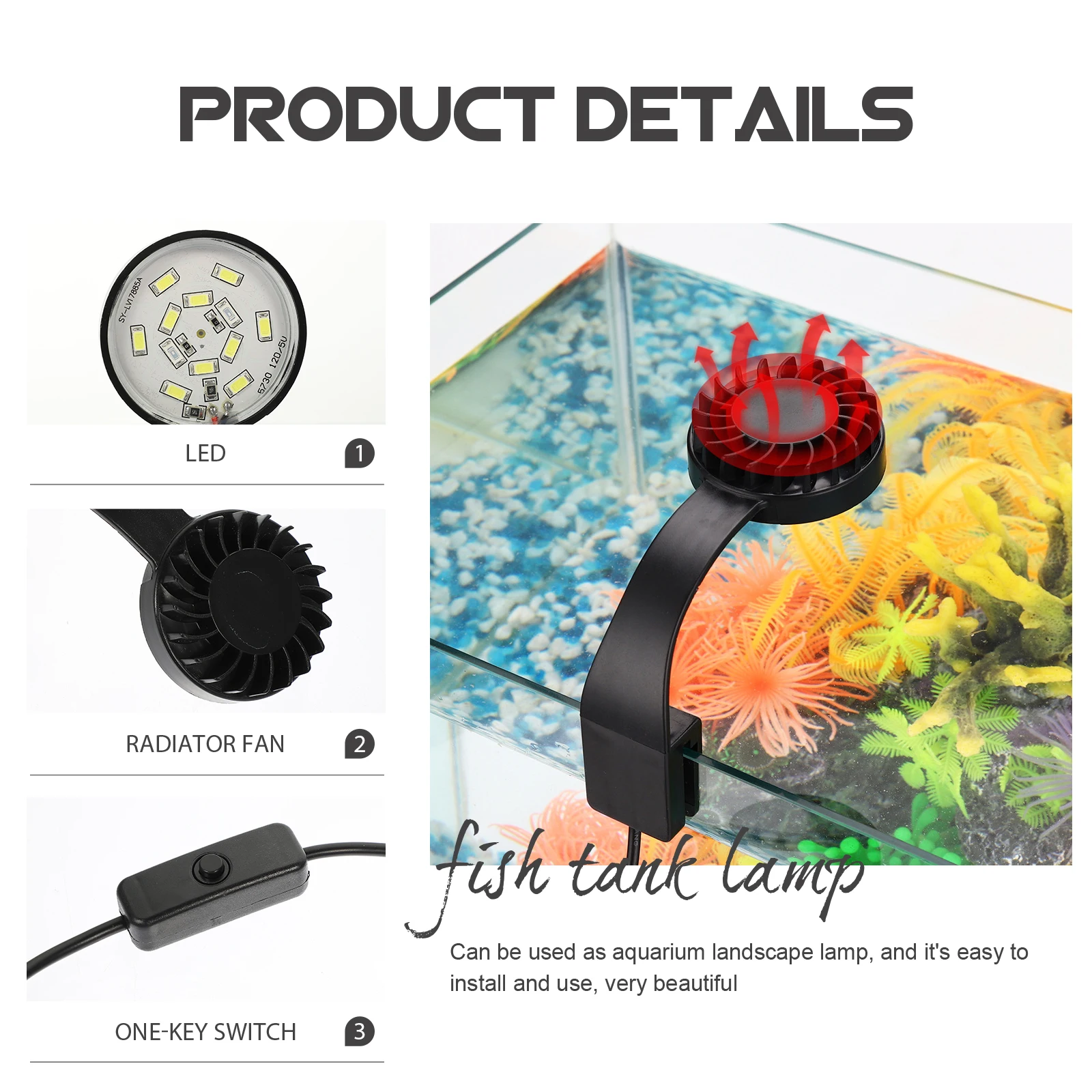 Fish Tank Clip Light Lighting and Lamps Led Aquarium up Betta for Small Lights Plant
Fish Tank Clip Light Lighting and Lamps Led Aquarium up Betta for Small Lights Plant