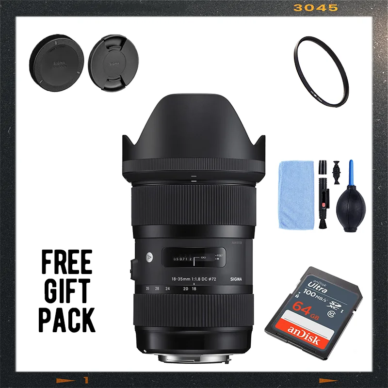Sigma 18-35mm F1.8 DC HSM Art Lens APS-C Format Wide Angle Zoom 18-35mm F1.8 Lens for Canon Mount or Nikon Mount
Sigma 18-35mm F1.8 DC HSM Art Lens APS-C Format Wide Angle Zoom 18-35mm F1.8 Lens for Canon Mount or Nikon Mount