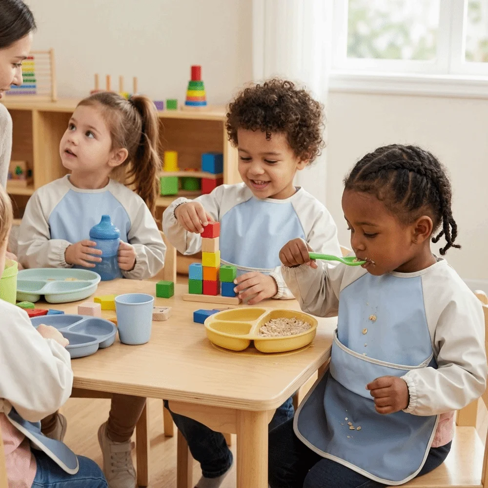 Solid Color Baby Feeding Bib Waterproof Soft Long Sleeve Bib Long Sleeves Easy Clean Toddlers Feeding Apron Baby Accessories
Solid Color Baby Feeding Bib Waterproof Soft Long Sleeve Bib Long Sleeves Easy Clean Toddlers Feeding Apron Baby Accessories