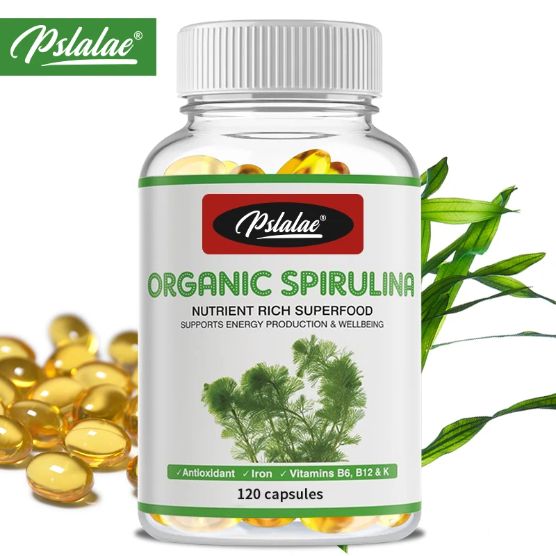Spirulina Capsules - Reduces Fatigue, Supports Brain and Cardiovascular Health, Increase Energy, Boosts Immunity
Spirulina Capsules - Reduces Fatigue, Supports Brain and Cardiovascular Health, Increase Energy, Boosts Immunity