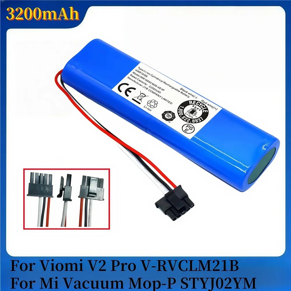 High Capacity 14.4V 3200mAh Li-ion Battery - Replacement for CECOTEC Conga 3690/3790/3890 Robot Vacuum Cleaner.
High Capacity 14.4V 3200mAh Li-ion Battery - Replacement for CECOTEC Conga 3690/3790/3890 Robot Vacuum Cleaner.