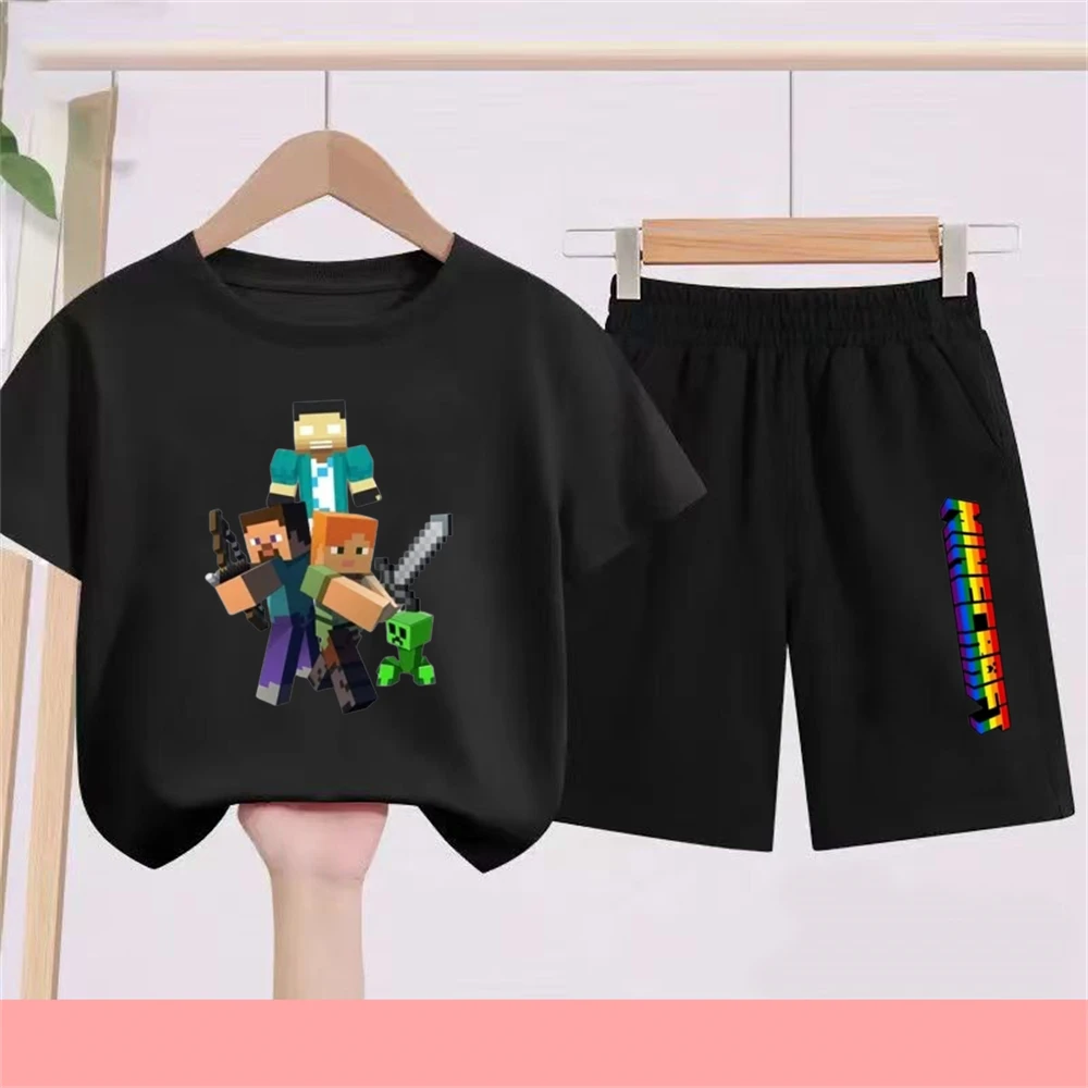 Disney Kids Clothes Children's T-Shirts+shorts Sets Round Neck Short sleeve Girls Boys black Fashion cartoon print Tshirt
Disney Kids Clothes Children's T-Shirts+shorts Sets Round Neck Short sleeve Girls Boys black Fashion cartoon print Tshirt