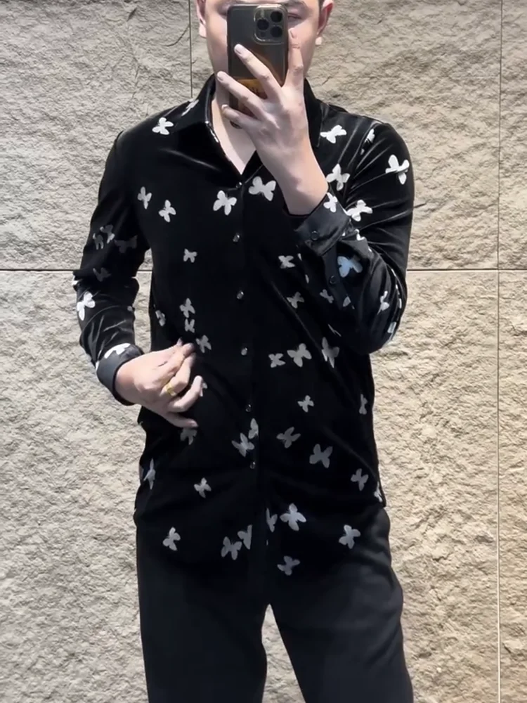 Мягкая бархатная рубашка с длинным рукавом, осенне-зимняя, модная, с узором, приятная к коже, удобная, стильная, трендовая мужская рубашка
Мягкая бархатная рубашка с длинным рукавом, осенне-зимняя, модная, с узором, приятная к коже, удобная, стильная, трендовая мужская рубашка