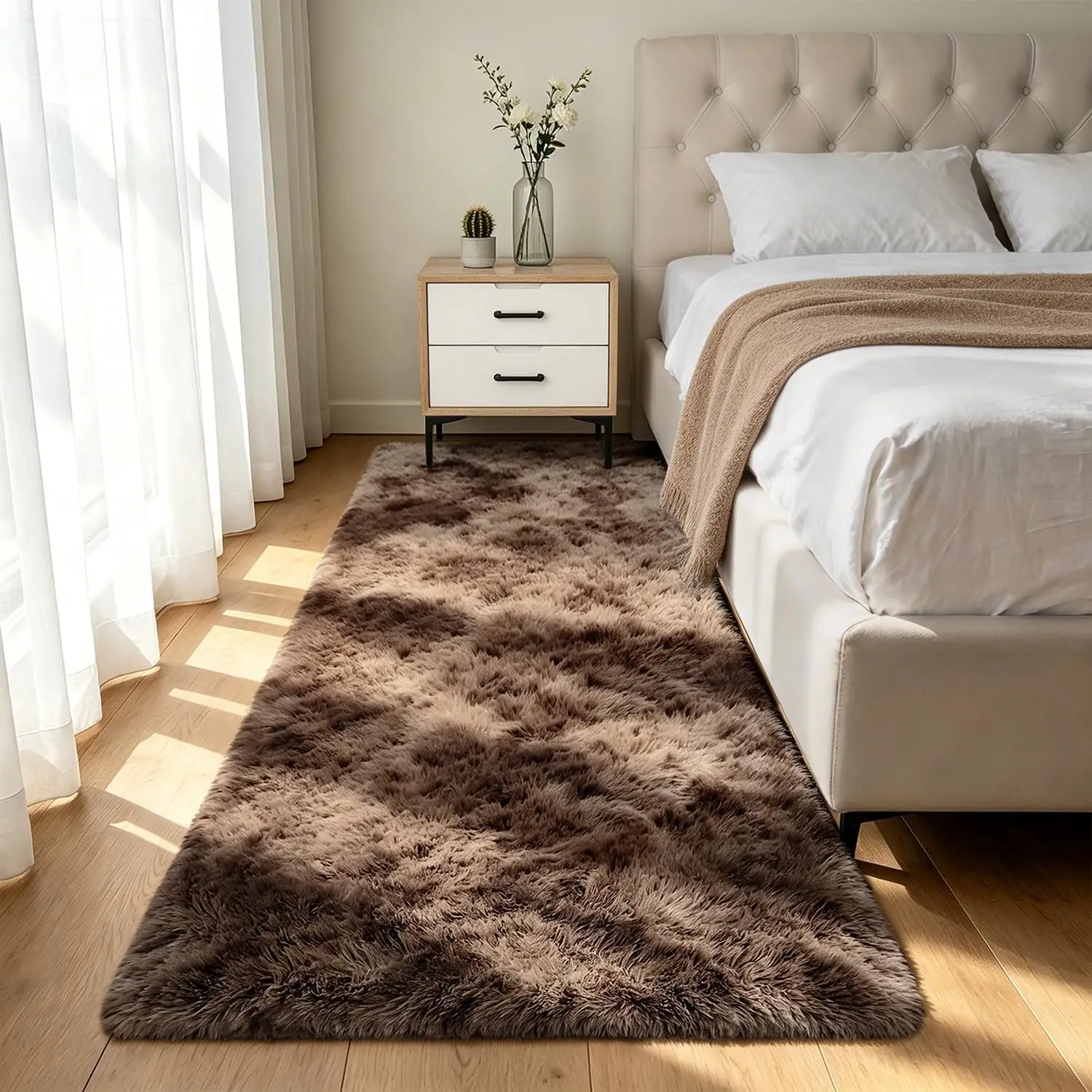 Non-Slip Fluffy Shag Runner Rug 3x7 for Bedroom Living Room Soft Aesthetic Brown Carpet
Non-Slip Fluffy Shag Runner Rug 3x7 for Bedroom Living Room Soft Aesthetic Brown Carpet