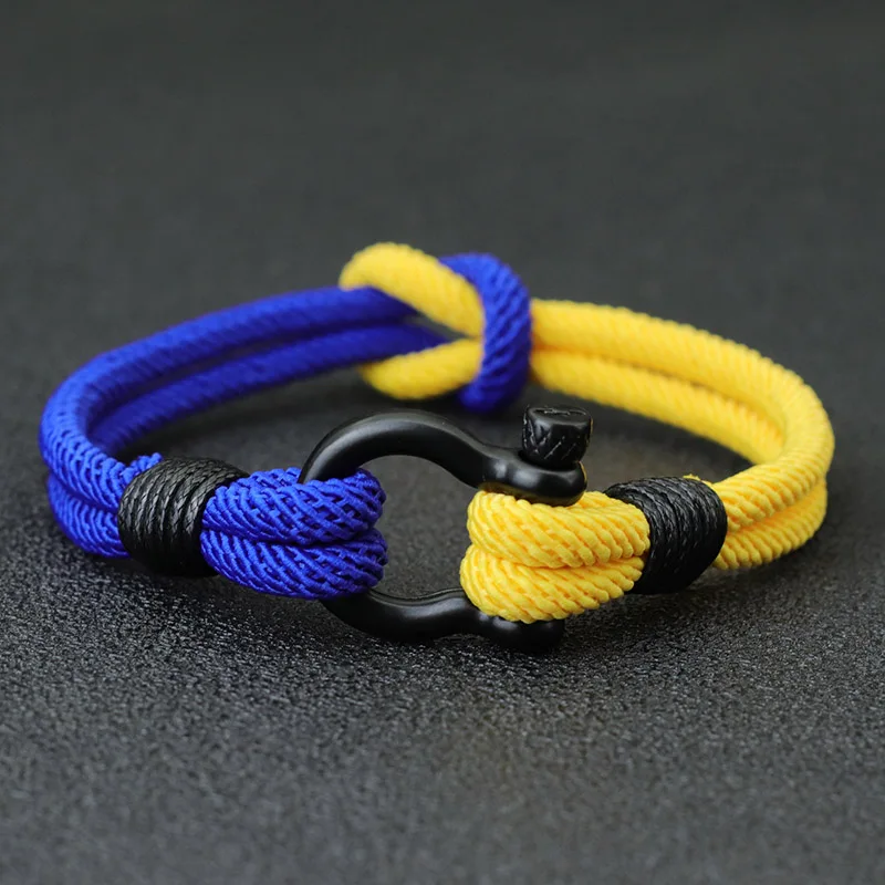 Concentric Knot Men Bracelet Blue Yellow Braclet Detachable Stainless Steel Horseshoe Clasp Ukrainian Flag Color Braslet Homme
Concentric Knot Men Bracelet Blue Yellow Braclet Detachable Stainless Steel Horseshoe Clasp Ukrainian Flag Color Braslet Homme
