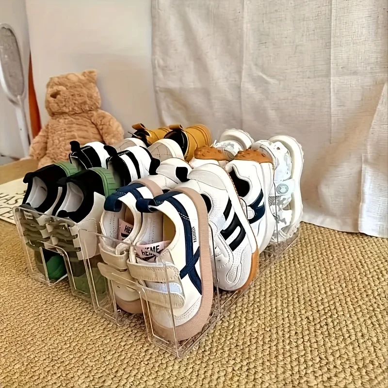 2pcs 4-Tier Shoe Rack, Transparent Shoe Storage Cabinet, Compact And Tidy Shoe Rack, Creating a Easy And Neat Shoe Cabinet
2pcs 4-Tier Shoe Rack, Transparent Shoe Storage Cabinet, Compact And Tidy Shoe Rack, Creating a Easy And Neat Shoe Cabinet