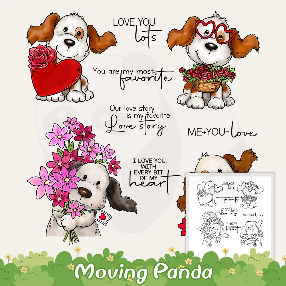 Love Heart Flowers Cute Dogs Cutting Dies Clear Stamp Valentine's Day DIY Scrapbooking Metal Dies Silicone Stamps For Card Craft
Love Heart Flowers Cute Dogs Cutting Dies Clear Stamp Valentine's Day DIY Scrapbooking Metal Dies Silicone Stamps For Card Craft