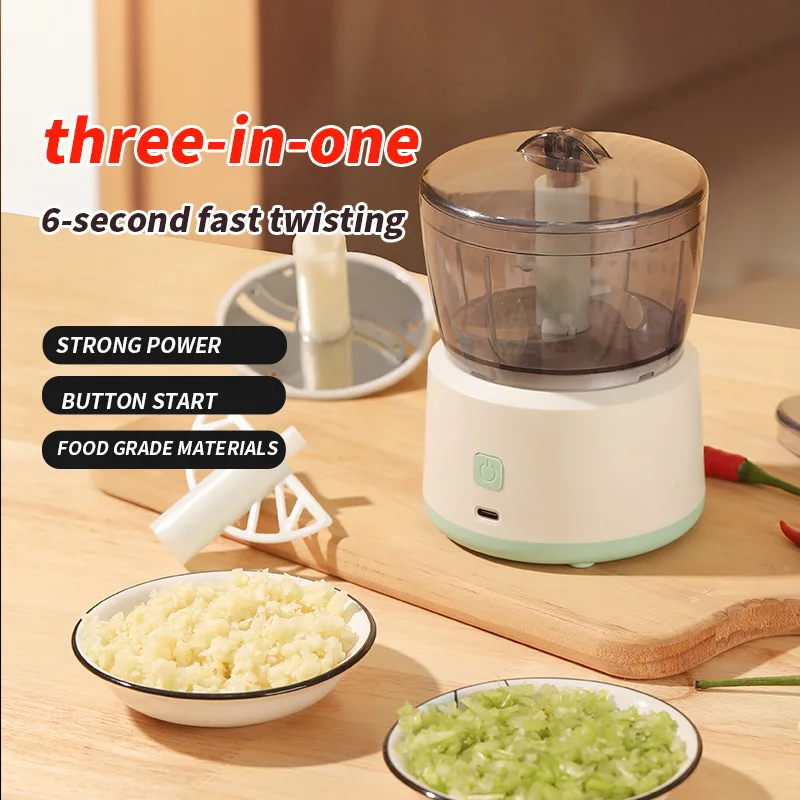3-in-1 Wireless Electric Food Processor-USB Rechargeable Meat Grinder,Garlic Chopper & Baby Food Maker For Kitchen/Household
3-in-1 Wireless Electric Food Processor-USB Rechargeable Meat Grinder,Garlic Chopper & Baby Food Maker For Kitchen/Household