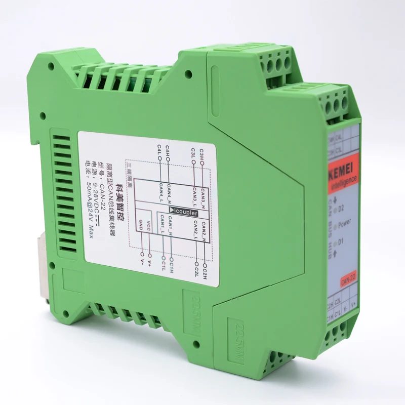 CAN Bus Isolator Module Repeater Isolation Gate Hub 1 In 1 Out CAN-FD 1.5KV Full Isolate 1M High Speed CAN2.0 A/B
CAN Bus Isolator Module Repeater Isolation Gate Hub 1 In 1 Out CAN-FD 1.5KV Full Isolate 1M High Speed CAN2.0 A/B