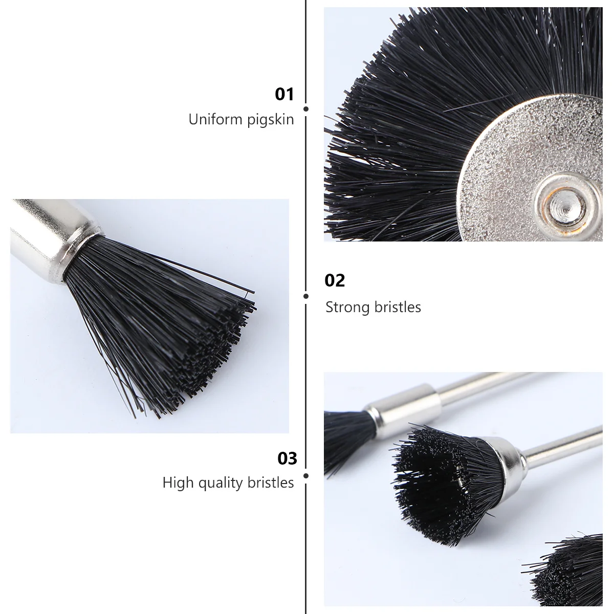 8Pcs Bristle Brush Set Pig Bristle Rust Removal Polishing Tool Rotary Accessories Jewelry Cleaning Wood Carving Dust Removal
8Pcs Bristle Brush Set Pig Bristle Rust Removal Polishing Tool Rotary Accessories Jewelry Cleaning Wood Carving Dust Removal