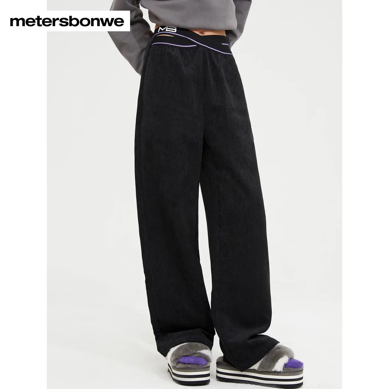 Metersbonwe-Straight Tube Casual Pants for Women, Thick Wide Leg Pants, Woven Black Trousers, Brand Bottoms, New Fashion
Metersbonwe-Straight Tube Casual Pants for Women, Thick Wide Leg Pants, Woven Black Trousers, Brand Bottoms, New Fashion