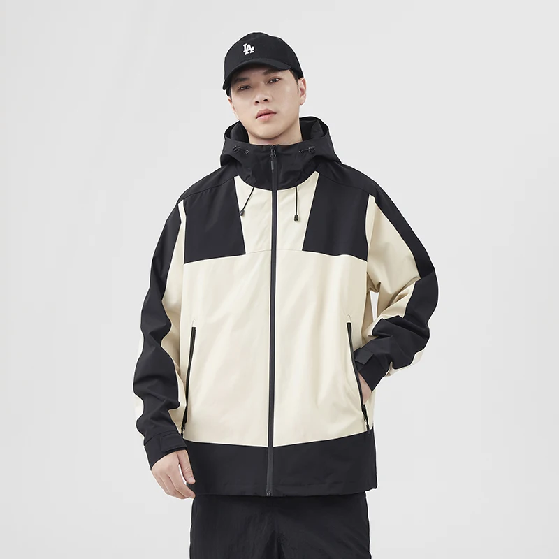 Spring Autumn Jacket Men Loose Casual Outdoor Splice Hooded Windproof Waterproof Jacket Cityboy Campus Fashion Sport Hood Coat
Spring Autumn Jacket Men Loose Casual Outdoor Splice Hooded Windproof Waterproof Jacket Cityboy Campus Fashion Sport Hood Coat