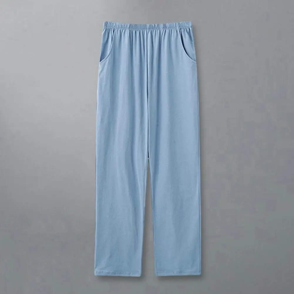 Cozy Straight-leg Sleep Pants Men's Winter Pajama Pants with Elastic Mid Waist Solid Color Thin Pockets Wide Leg for Comfortable
Cozy Straight-leg Sleep Pants Men's Winter Pajama Pants with Elastic Mid Waist Solid Color Thin Pockets Wide Leg for Comfortable