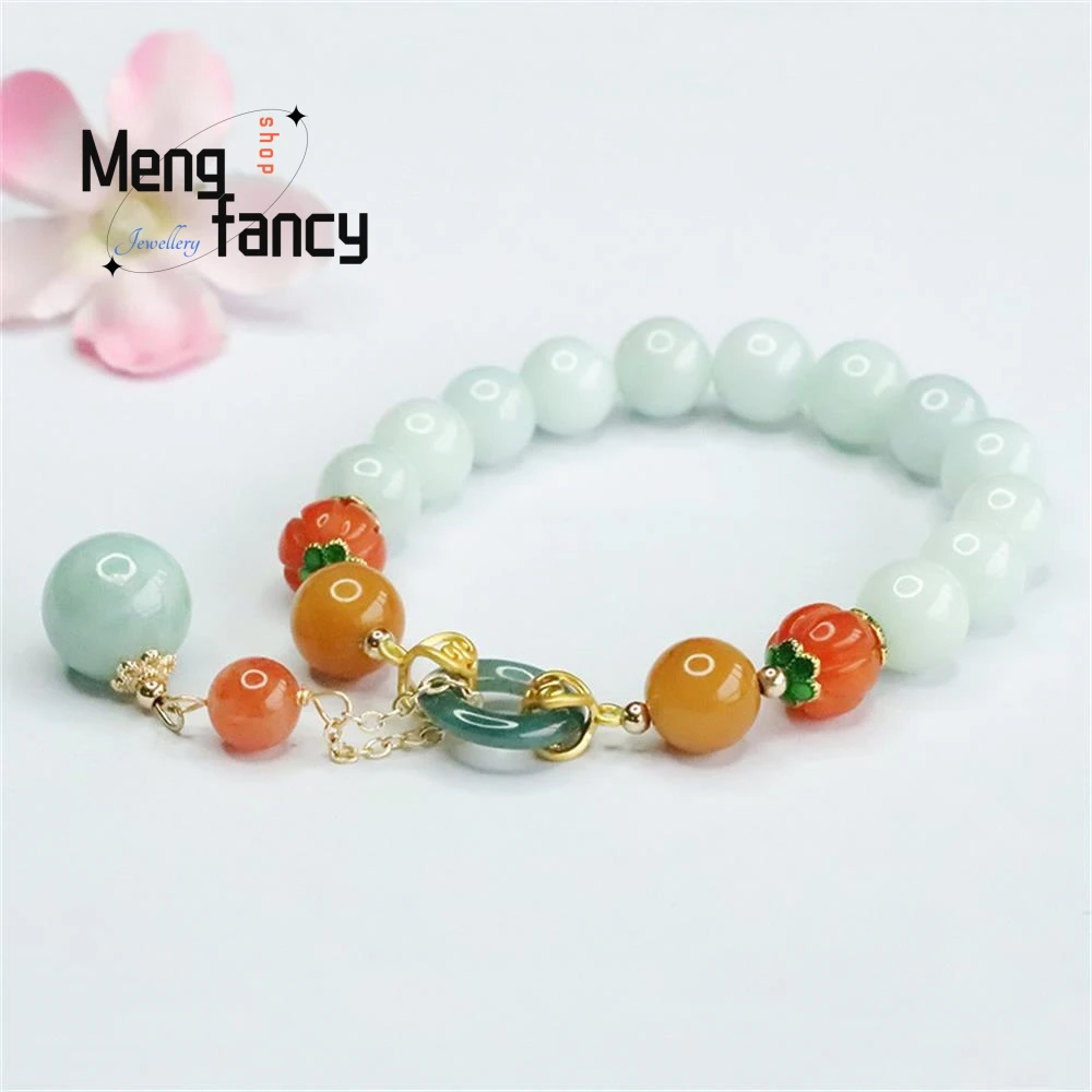 Natural Jadeite String Blue Water Multicolour Fringe Bracelet Exquisite Elegant Simple High-grade Luxury Quality Fashion Jewelry
Natural Jadeite String Blue Water Multicolour Fringe Bracelet Exquisite Elegant Simple High-grade Luxury Quality Fashion Jewelry