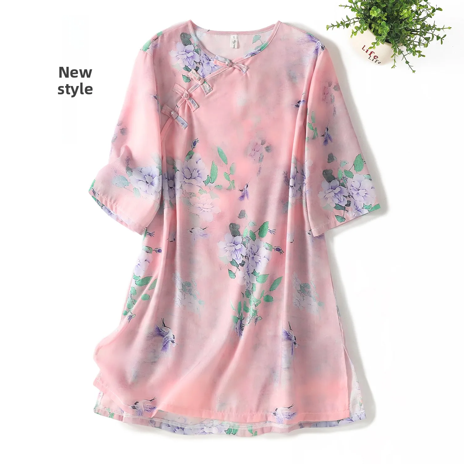 Elegant Mid-Length Floral Print T-Shirt Women's Base Layer Shirt Brand Large Size Commute Style Loose Fit Regular Sleeve
Elegant Mid-Length Floral Print T-Shirt Women's Base Layer Shirt Brand Large Size Commute Style Loose Fit Regular Sleeve