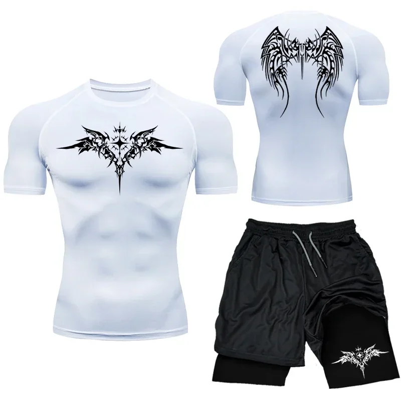 Jogging Breathable Compression Sportswear Summer Men's Training Two-piece Tight T-shirt Fitness Shorts Gym Workout Set S-3XL
Jogging Breathable Compression Sportswear Summer Men's Training Two-piece Tight T-shirt Fitness Shorts Gym Workout Set S-3XL