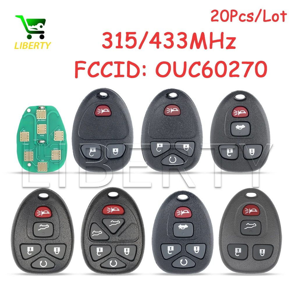 Ly 20Pcs OUC60270 Remote Card Key 315/433MHz for Buick Enclave Cadillac Escalade Chevrolet Avalanche GMC Acadia Yukon 2007-2013
Ly 20Pcs OUC60270 Remote Card Key 315/433MHz for Buick Enclave Cadillac Escalade Chevrolet Avalanche GMC Acadia Yukon 2007-2013