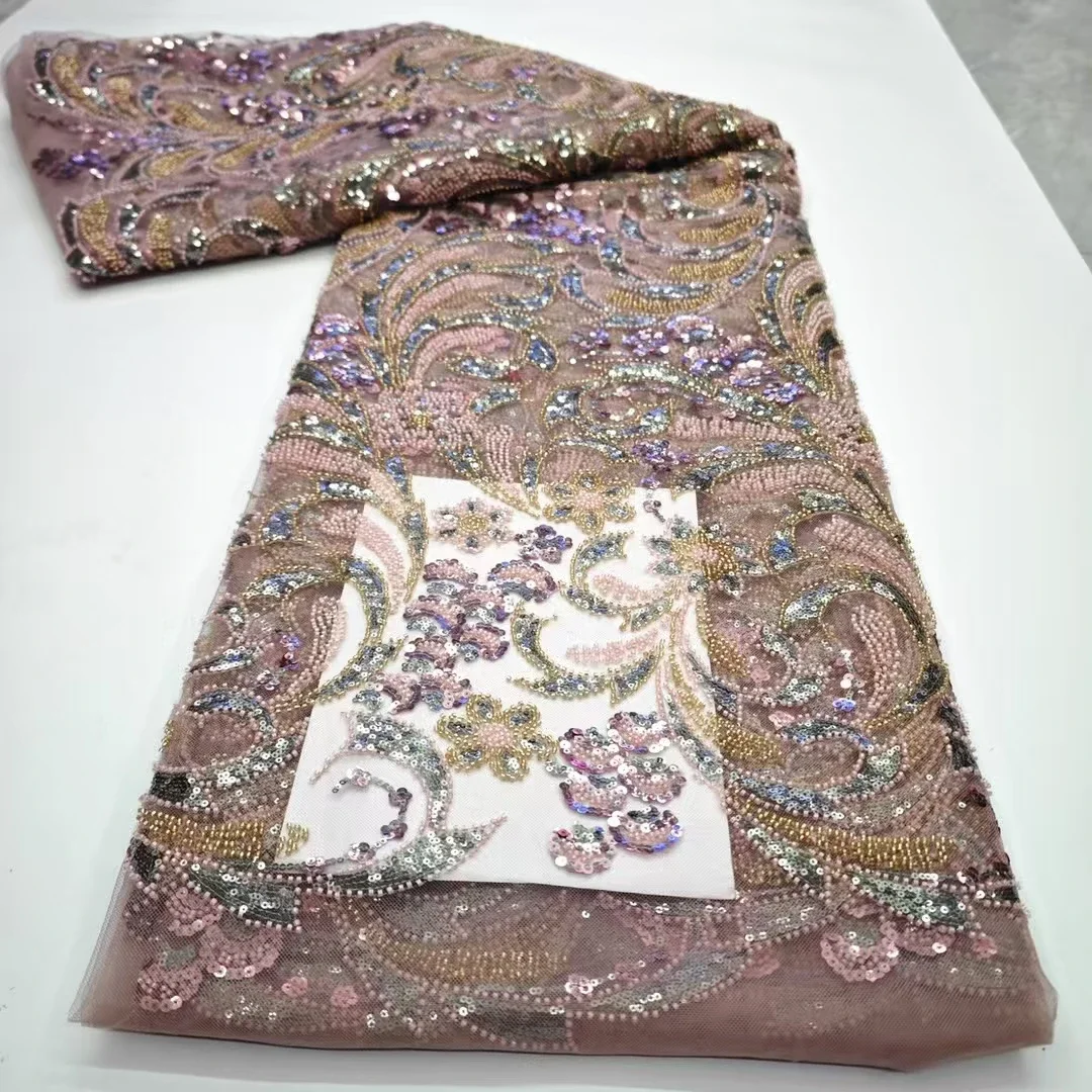 New Arrival Luxury Colorful Sequins Beaded African Lace Fabric 2025 Heavy Beads Nigerian French Lace Fabric For Dress PHD25111
New Arrival Luxury Colorful Sequins Beaded African Lace Fabric 2025 Heavy Beads Nigerian French Lace Fabric For Dress PHD25111