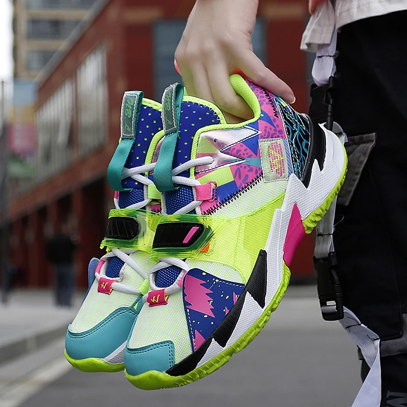 Fashion Colorful Men's Basketball Shoes Designer Basketball Sneakers Women Sport Shoes Breathable Training High top Sneakers Men
Fashion Colorful Men's Basketball Shoes Designer Basketball Sneakers Women Sport Shoes Breathable Training High top Sneakers Men