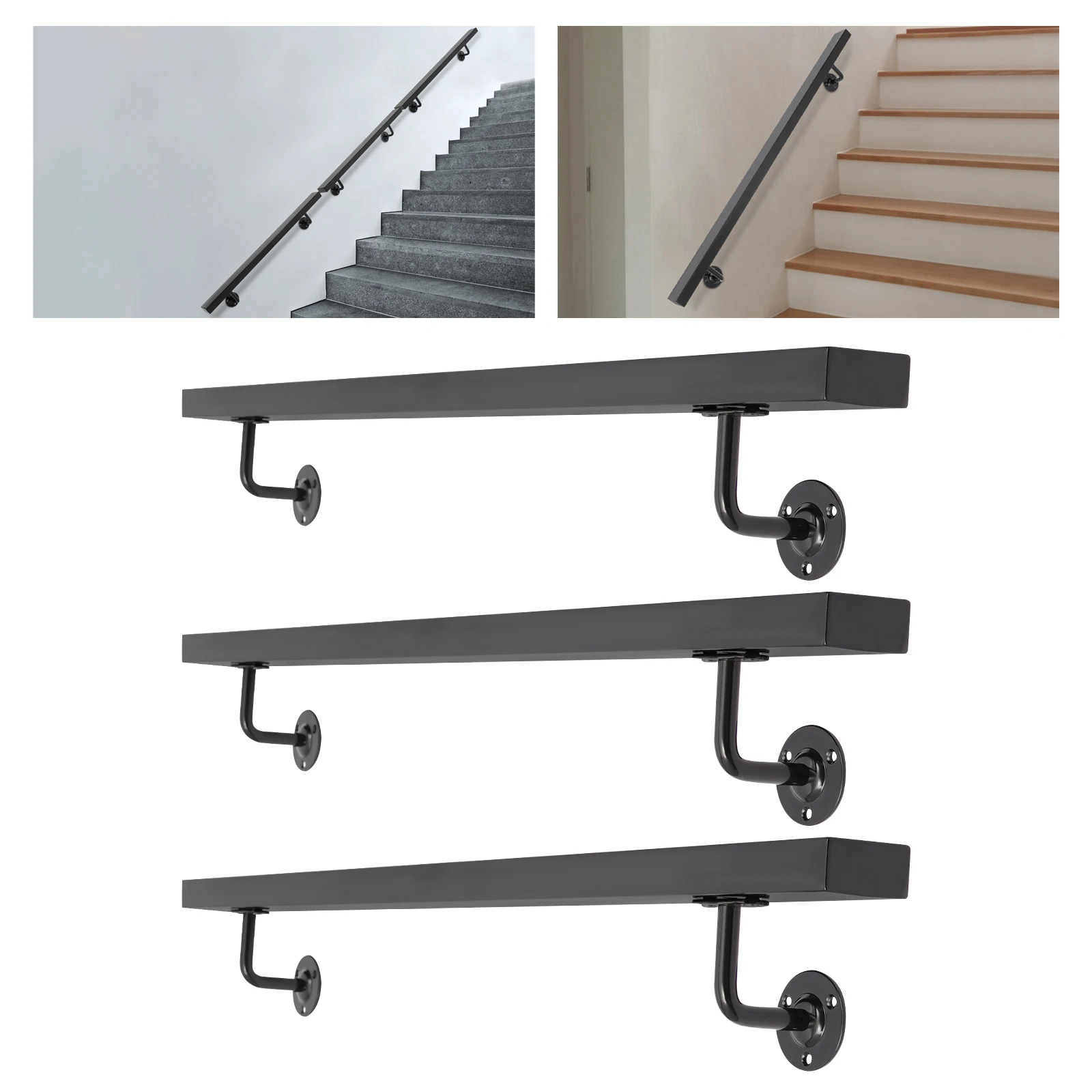 Stair Handrail Black Wall Mounted Stair Handrail Stainless Steel Stair Handrail for Homes, Offices, Public Places
Stair Handrail Black Wall Mounted Stair Handrail Stainless Steel Stair Handrail for Homes, Offices, Public Places