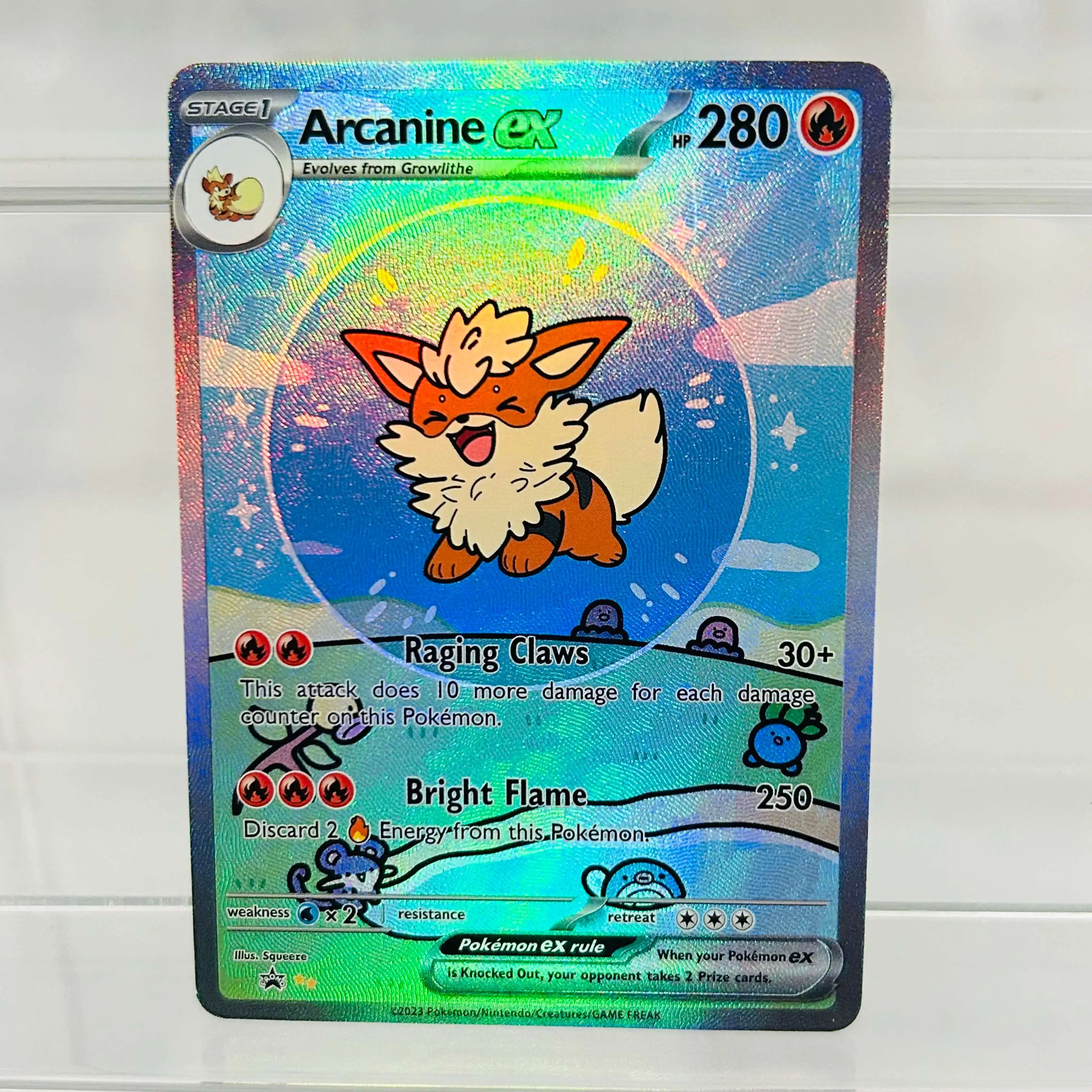 Pokemon Arcanine ex English Card with Holographic Texture, Perfect Condition Premium Anime Collection Card
Pokemon Arcanine ex English Card with Holographic Texture, Perfect Condition Premium Anime Collection Card