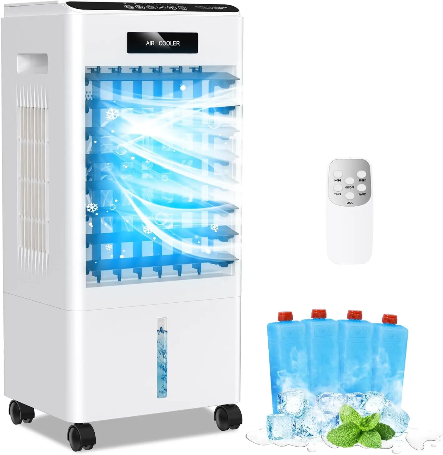 Portable Air Conditioner, 8L 3-in-1 Evaporative Swamp Cooler, Windowless AC with Remote Control, Fast Cooling, 7-Hour Timer, 90° Oscillation, 3 Modes for Bedroom Room, Black
Portable Air Conditioner, 8L 3-in-1 Evaporative Swamp Cooler, Windowless AC with Remote Control, Fast Cooling, 7-Hour Timer, 90° Oscillation, 3 Modes for Bedroom Room, Black