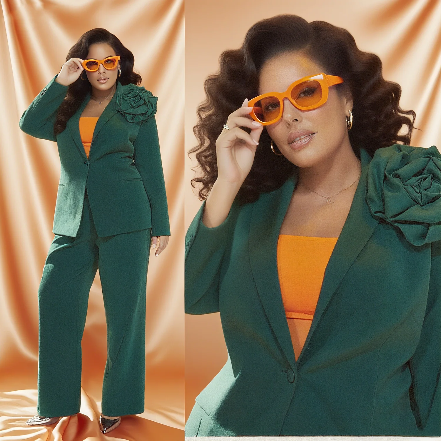 Classic Plus Size Women Pants Suits 2 Pieces 3D Flower Blazer Mother Suits Customized Wedding Guest Formal Party Outfit
Classic Plus Size Women Pants Suits 2 Pieces 3D Flower Blazer Mother Suits Customized Wedding Guest Formal Party Outfit