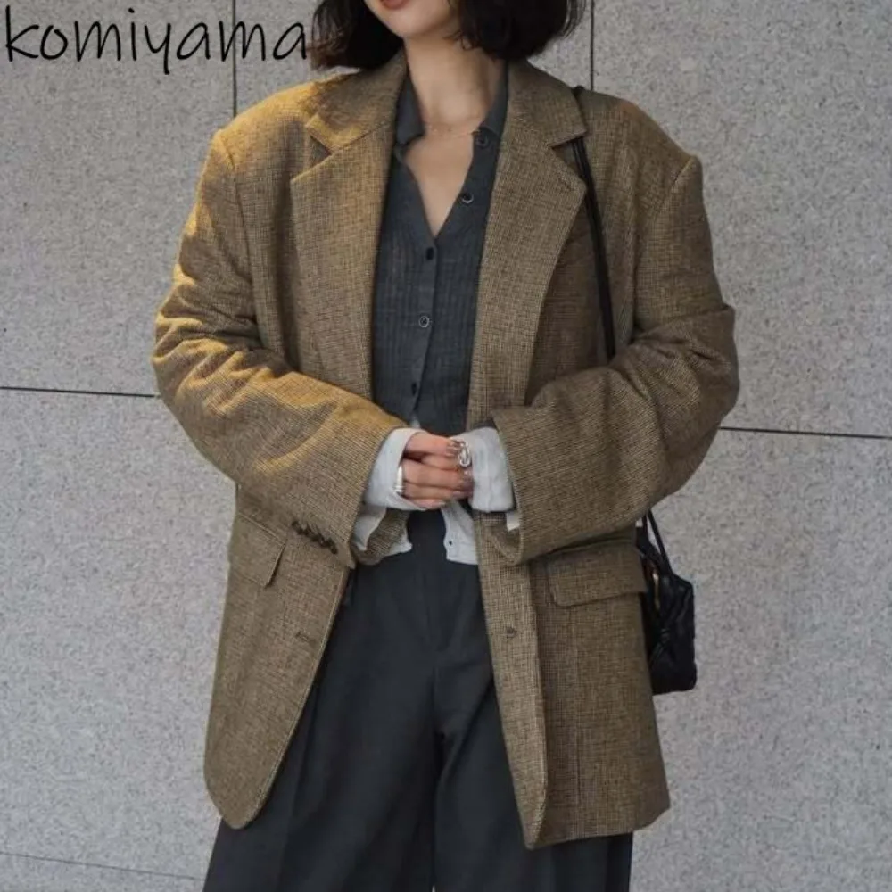Japan Long Sleeve Chaquetas Mujer Suit Collar Plaid 2025 Jacket Blazer Jackets Casual Ropa Mujer Single Breasted Vestes Femmes
Japan Long Sleeve Chaquetas Mujer Suit Collar Plaid 2025 Jacket Blazer Jackets Casual Ropa Mujer Single Breasted Vestes Femmes