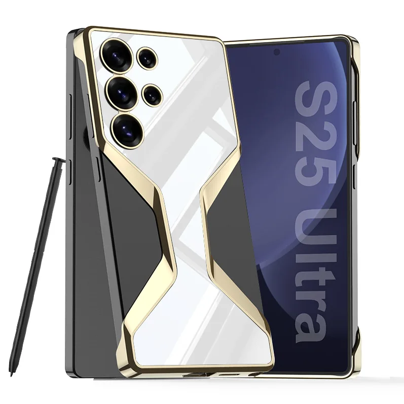 SM-S25Ultra High-gloss PC Protective Case for Samsung S25Ultra Mobile Phone, Borderless Hard Shell with Electroplated Leather
SM-S25Ultra High-gloss PC Protective Case for Samsung S25Ultra Mobile Phone, Borderless Hard Shell with Electroplated Leather