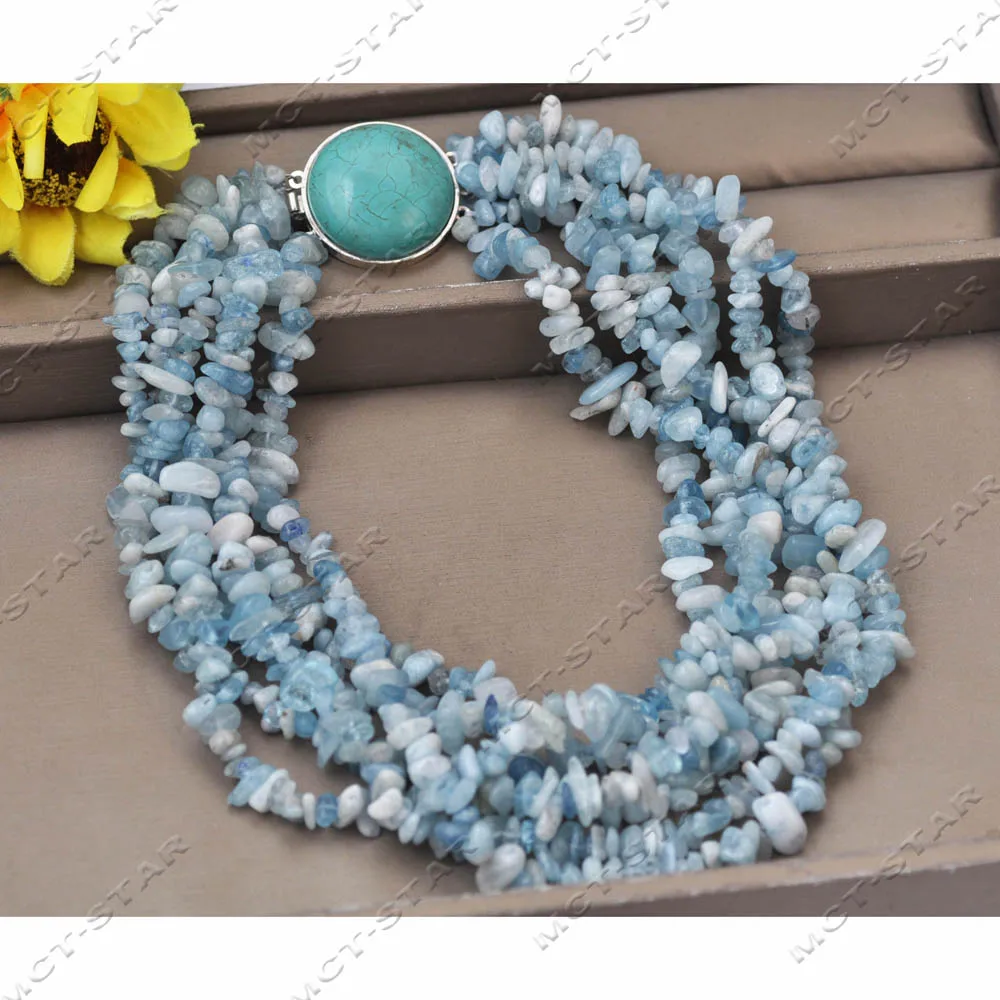 MTC·STAR Set 6Row 17" Natural Blue Baroque Aquamarine Crushed stone Necklace Bracelet Custom Jewelry (Z13760 )
MTC·STAR Set 6Row 17" Natural Blue Baroque Aquamarine Crushed stone Necklace Bracelet Custom Jewelry (Z13760 )