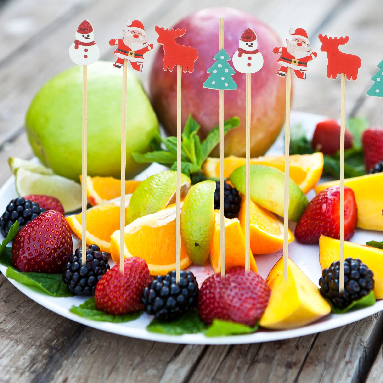 100pcs Fruit Bamboo Made Reusable Christmas Party Snack Cocktail Sticks Appetizer Picks Cake Dessert Bread Picks
100pcs Fruit Bamboo Made Reusable Christmas Party Snack Cocktail Sticks Appetizer Picks Cake Dessert Bread Picks