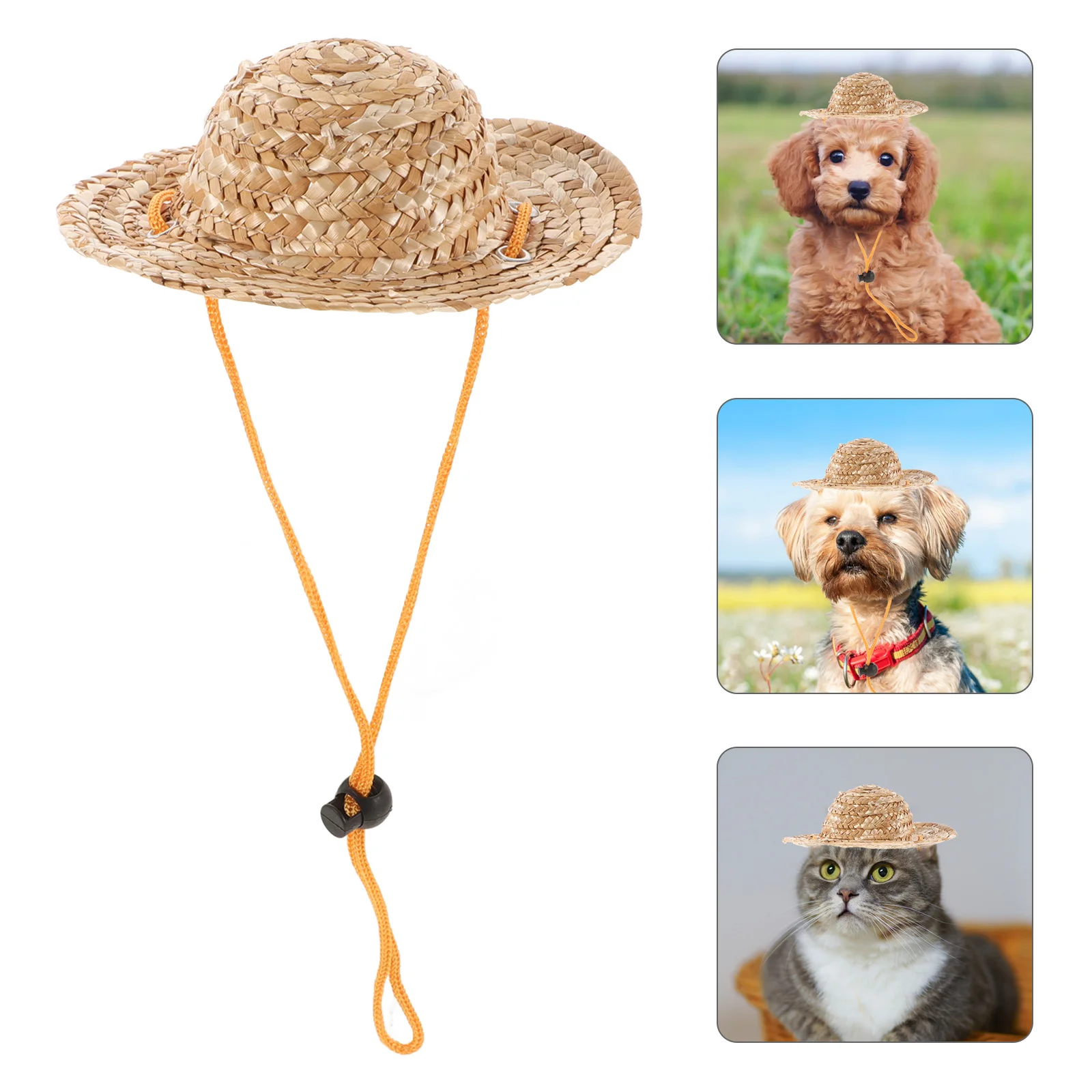 Pet Sun Hat Straw Hats for Small Dogs Cats Summer Beach Protection Adjustable Elastic Fits Well Breathing Comfort Dog
Pet Sun Hat Straw Hats for Small Dogs Cats Summer Beach Protection Adjustable Elastic Fits Well Breathing Comfort Dog