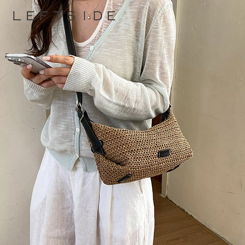 Women Woven Straw Hobo Bag with PU Leather Strap Summer Beach Crossbody Purse 2026 Female New Trend Shoulder Bags Handbags
Women Woven Straw Hobo Bag with PU Leather Strap Summer Beach Crossbody Purse 2026 Female New Trend Shoulder Bags Handbags