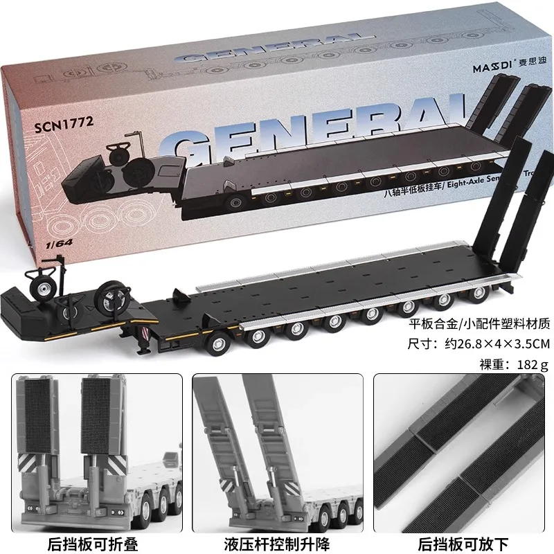 MASDI New Product in stock 1:64 Scania eight-axle half low plate trailer, alloy die-cast model, collectible, holiday gift.
MASDI New Product in stock 1:64 Scania eight-axle half low plate trailer, alloy die-cast model, collectible, holiday gift.